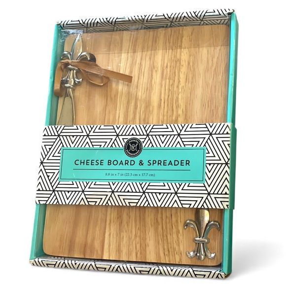 Modern Expressions Other - Wood Cheese Board & Spreader (8.8 x 7 in)